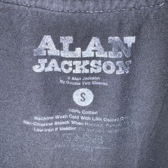 Alan Jackson Black Short Sleeve T-shirt Unisex size Small - Picture 3 of 4